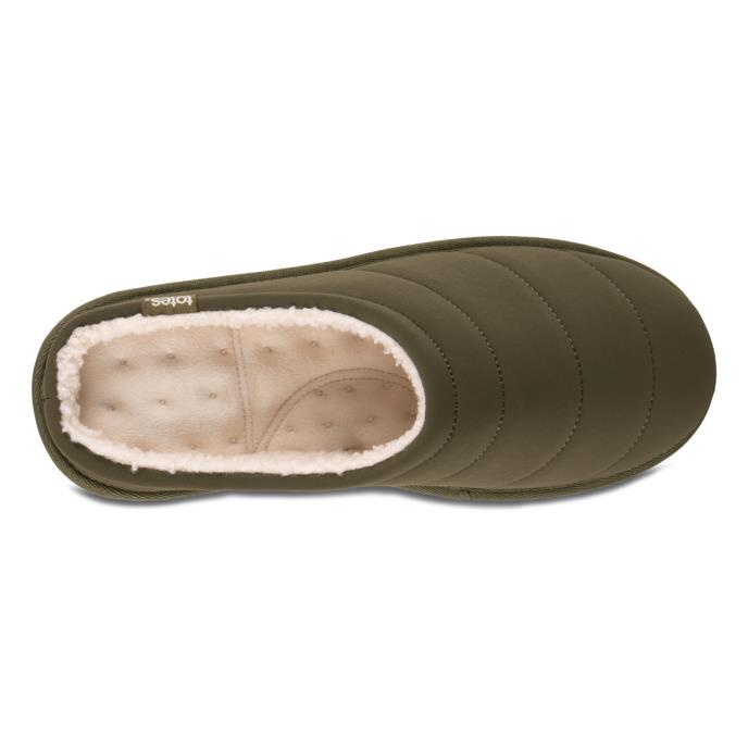 Isotoner® Mens Sport Quilted Mule Slipper With Cosy Lining Khaki Extra Image 4